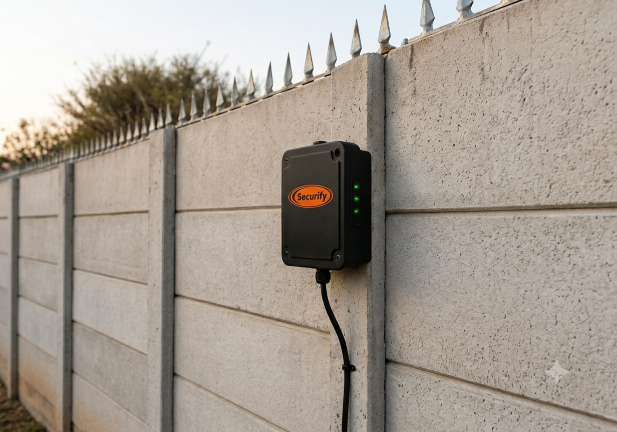 Securify Smart Wall sensor fitted to precast concrete walling